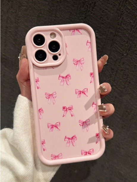 Hot 3D Ribbon Pink Bow Pattern Cute Design Fashion Aesthetic Printed Cover